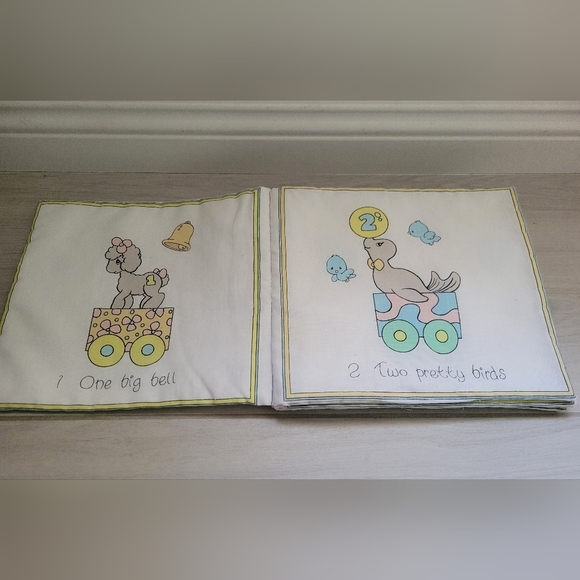 Children's Soft Book Fabric Book Quilted Great Gift Precious Moments - Picture 2 of 7